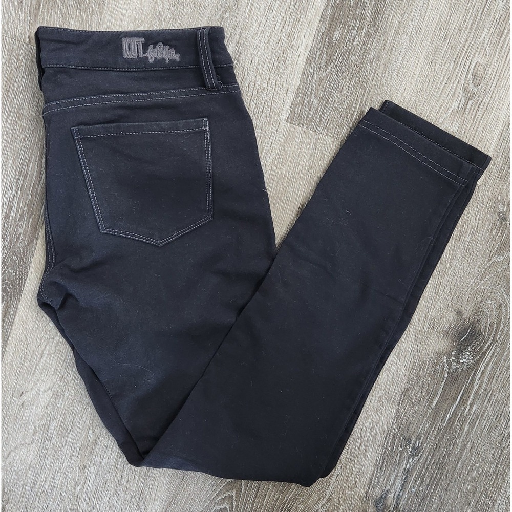 Kut from the Kloth Jennifer Skinny Legging Jeans Black Size 8 Stretch Denim